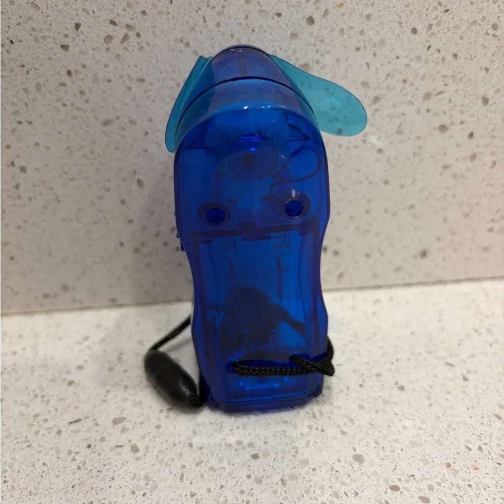 Blue Handheld Fan with Lanyard Advent Health Mini Portable Fan Battery Powered